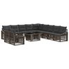 vidaXL Ensemble de canap&eacute; de jardin 12 pc Gris et Gris fonc&eacute;