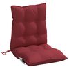 vidaXL Coussins de chaise &agrave; dossier bas lot de 6 rouge bordeaux