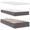 VidaXL Lit ottoman avec matelas gris 90x190 cm similicuir