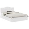 vidaXL Lit de Rangement R&eacute;glable Blanc 140 x 190 cm Bois d'ing&eacute;nierie