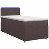 vidaXL Lit boxspring avec matelas Marron fonc&eacute; 90 x 190 cm Tissu