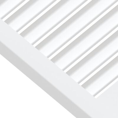 vidaXL Portes d'armoire à persiennes 4pcs blanc 61,5x59,4cm pin massif