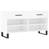 vidaXL Banc &agrave; chaussures blanc 102x35x55 cm bois d'ing&eacute;nierie