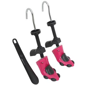 vidaXL Tendeurs de chaussures et chausse-pied rose EU 34-40 plastique
