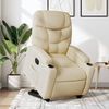 vidaXL Fauteuil inclinable &eacute;lectrique cr&egrave;me tissu
