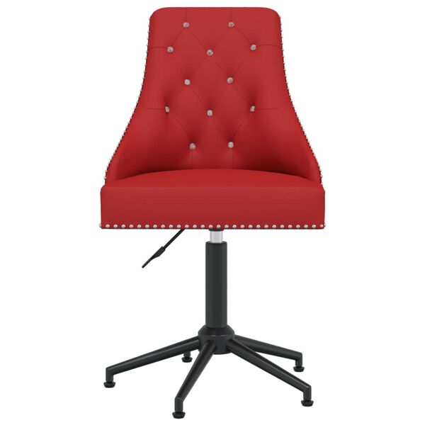 vidaXL Chaises pivotantes &agrave; manger lot de 2 Rouge bordeaux Velours