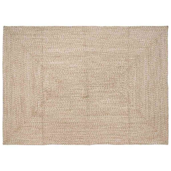 vidaXL Tapis de surface Naturel et Blanc 160 x 230 cm Jute