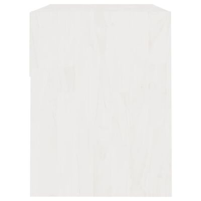 vidaXL Table de chevet Blanc 40x31x40 cm Bois de pin massif