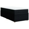vidaXL Sommier &agrave; lattes de lit avec matelas Noir 90x190 cm Tissu
