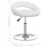 vidaXL Chaises pivotantes &agrave; manger lot de 2 blanc similicuir