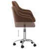 vidaXL Chaise pivotante de bureau Marron Tissu