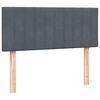 vidaXL Sommier &agrave; lattes de lit et matelas gris fonc&eacute; 120x210cm velours