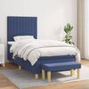 vidaXL Sommier &agrave; lattes de lit avec matelas Bleu 100x200 cm Tissu
