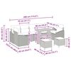 vidaXL Ensemble de canap&eacute; de jardin avec coussin 10 pcs Gris