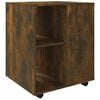 vidaXL Armoire roulante Ch&ecirc;ne fum&eacute; 60x53x72 cm Bois d'ing&eacute;nierie