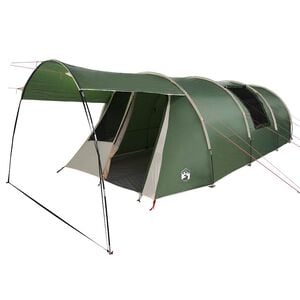 vidaXL Tente tunnel 4 personnes 4 personne Vert et blanc