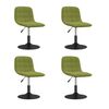 vidaXL Chaises pivotantes &agrave; manger lot de 4 vert clair velours