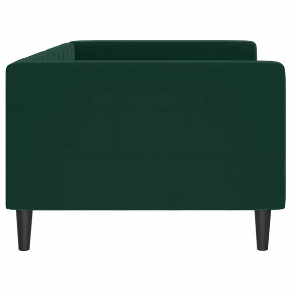 vidaXL Lit de repos sans matelas vert fonc&eacute; 90x200 cm velours