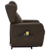 vidaXL Fauteuil de massage Marron foncé Tissu