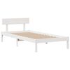 vidaXL Lit bibliothèque sans matelas blanc 75x190cm bois de pin massif