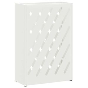 vidaXL Porte-parapluie Blanc 28 x 12 x 41 cm Acier