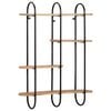 vidaXL &Eacute;tag&egrave;re murale 90 x 20 x 116,5 cm en bois massif brut de manguier