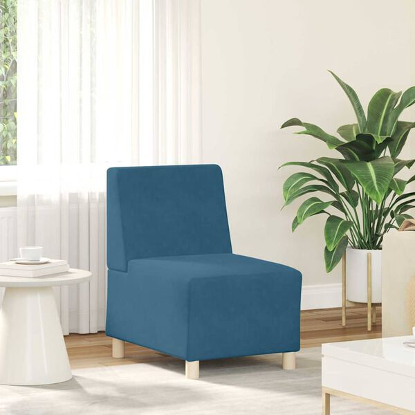 vidaXL Unit&eacute; de Sofa Modulaire Sans Accoudoirs 2 pcs Bleu