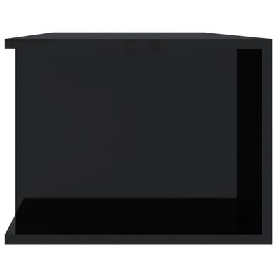 vidaXL Meuble TV avec lumières LED noir brillant 135x39x30 cm