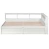 vidaXL Lit bibliothèque sans matelas blanc 180x200 cm bois pin massif