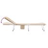 vidaXL Chaise longue pliable beige tissu