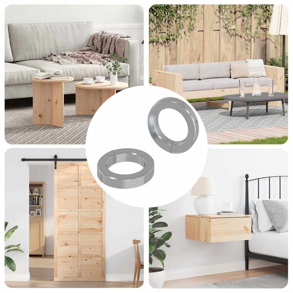 vidaXL Rondelle ressort 2 pcs Blanc 13 x 1 mm Fer