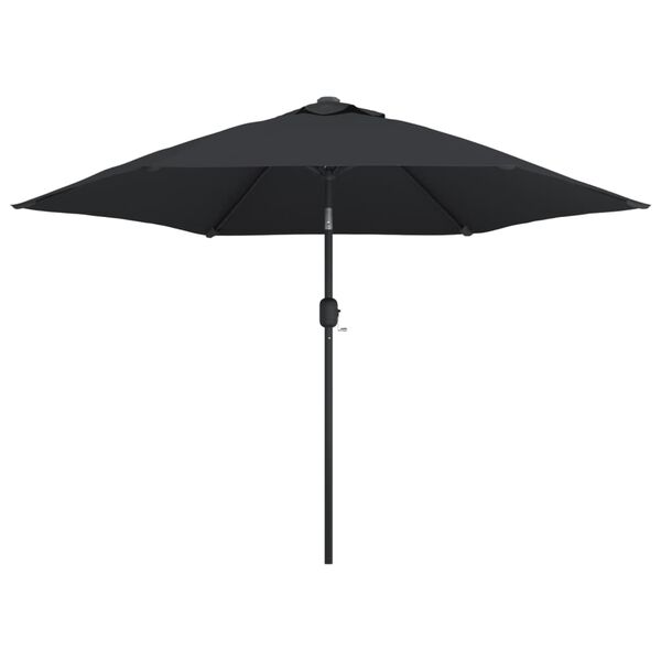 vidaXL Parasol d'ext&eacute;rieur avec poteau en m&eacute;tal 300 cm Noir