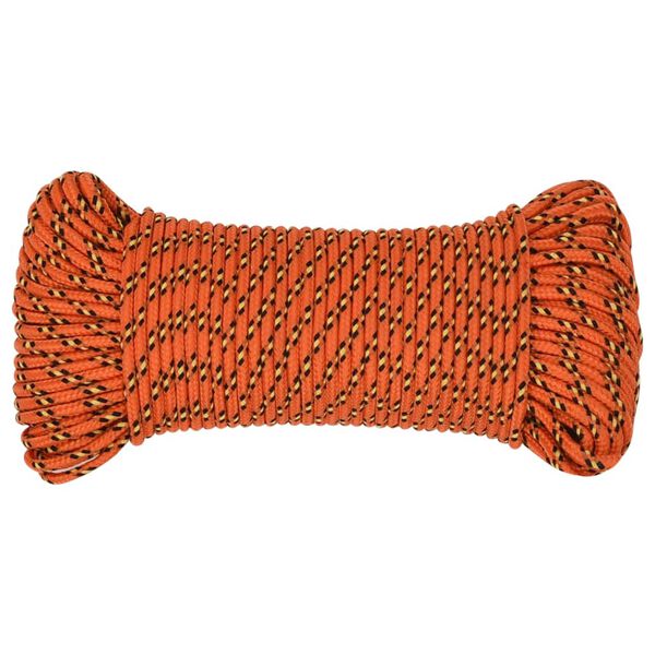vidaXL Corde de bateau Orange 4 mm 100 m Polypropyl&egrave;ne