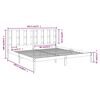vidaXL Cadre de lit sans matelas blanc 180x200 cm bois massif