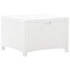 vidaXL Bo&icirc;te de rangement de jardin 60x54x41 cm Rotin PP Blanc