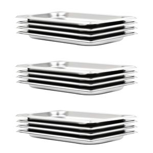 vidaXL R&eacute;cipients Gastronorm 12 pcs GN 1/3 20 mm Acier inoxydable