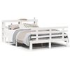 vidaXL Cadre de lit et t&ecirc;te de lit sans matelas blanc 135x190 cm