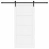 vidaXL Porte coulissante Blanc 93 x 202 cm Pin massif