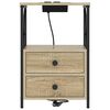 vidaXL Cabinet de chevet avec tiroir Ch&ecirc;ne Sonoma 40 x 31 x 60 cm
