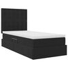 vidaXL Lit avec rangement et matelas Noir 90 x 190 cm Velours