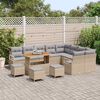 vidaXL Ensemble de canap&eacute; de jardin 13 pcs Beige et Gris clair
