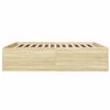 vidaXL Cadre de lit sans matelas ch&ecirc;ne sonoma 200x200 cm