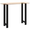 vidaXL Pieds de table de bar Noir 2 pi&egrave;ces 40 x (110-111) cm Acier