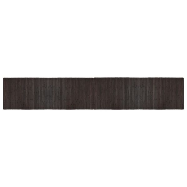 vidaXL Tapis rectangulaire marron fonc&eacute; 70x400 cm bambou