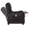 vidaXL Fauteuil de massage noir similicuir brillant