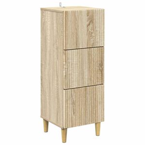 vidaXL Armoire &agrave; tiroirs Ch&ecirc;ne Sonoma 33 x 34,5 x 90 cm