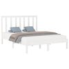 vidaXL Cadre de lit sans matelas blanc 160x200 cm bois massif