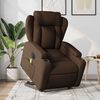 vidaXL Fauteuil inclinable de massage &eacute;lectrique Marron Tissu