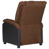 vidaXL Fauteuil de massage Marron Similicuir et tissu