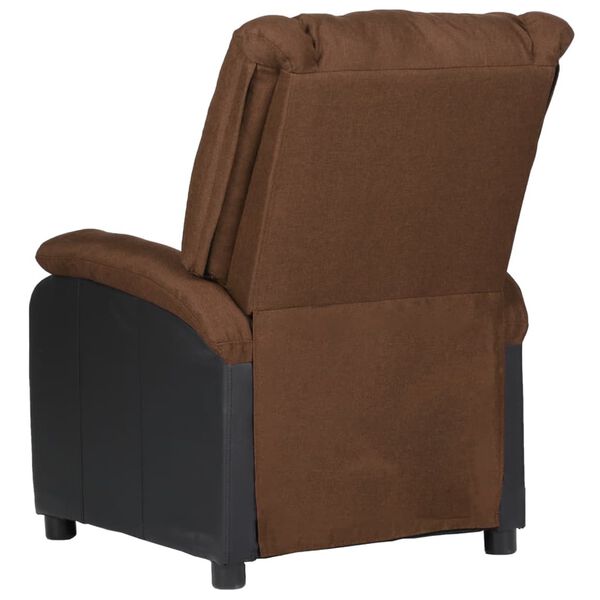 vidaXL Fauteuil de massage Marron Similicuir et tissu